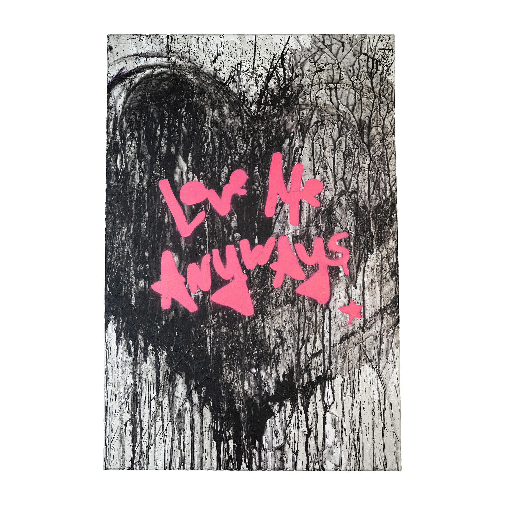 Love Me Always Splatter Heart