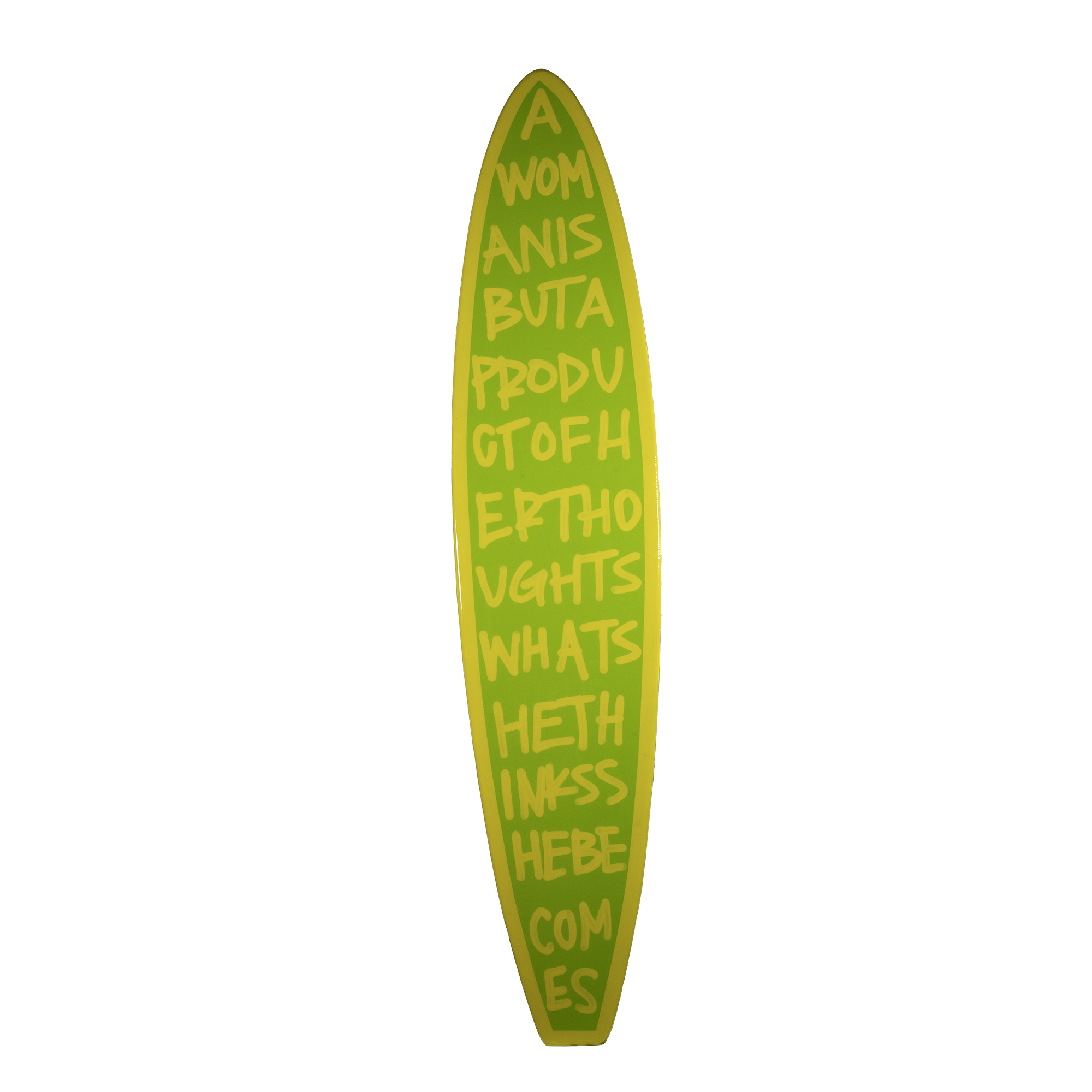 Lime green/yellow Surfboard