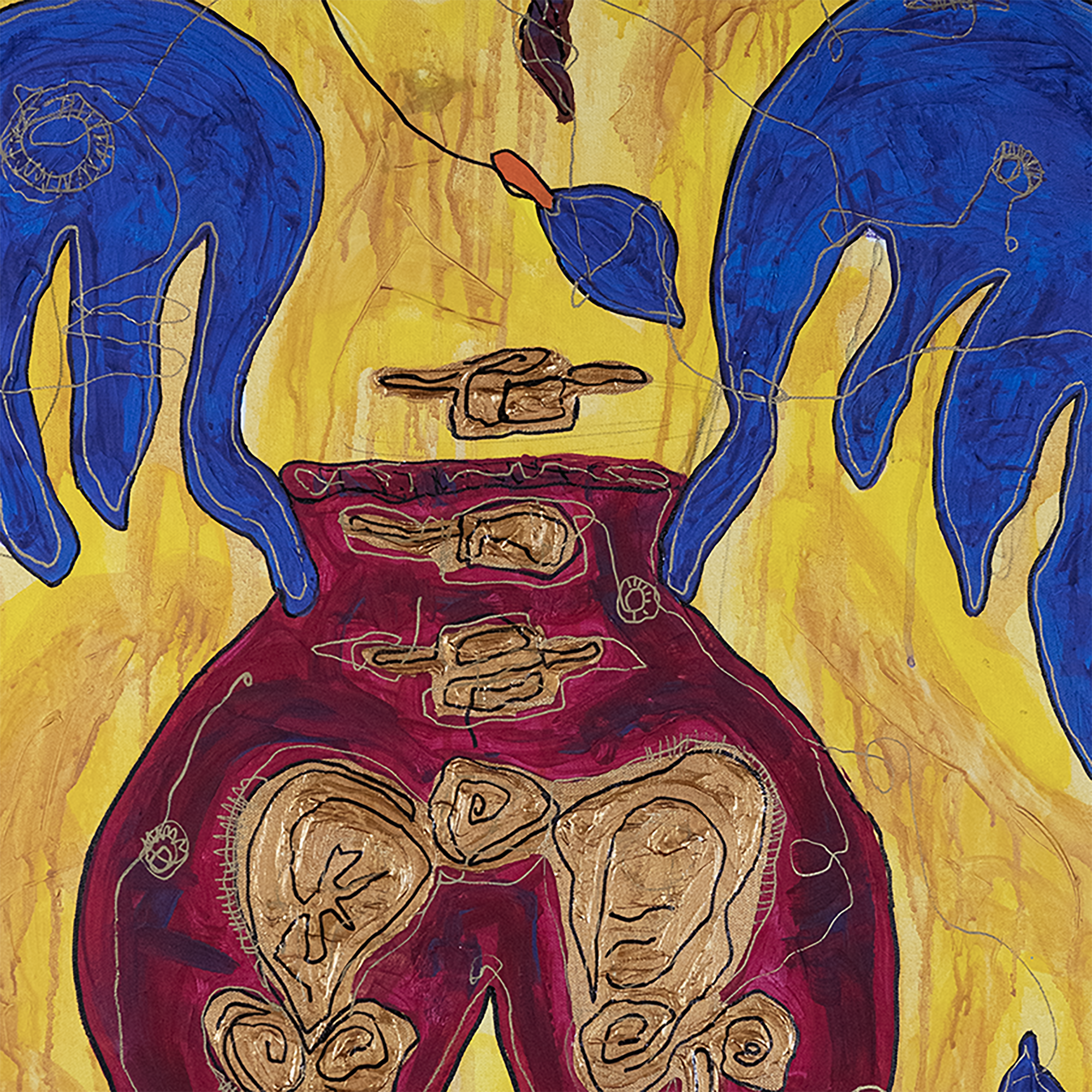 Bird of Revelation" Burgandy